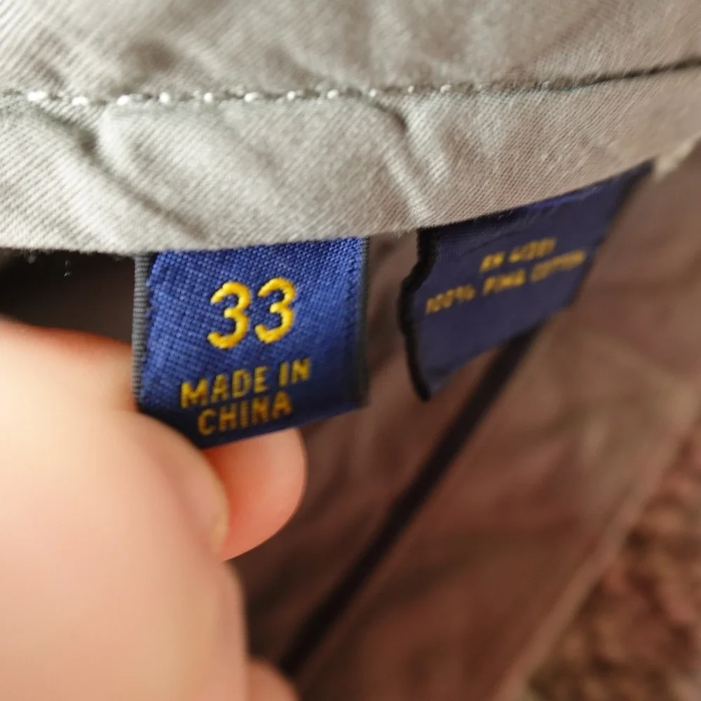 Polo Ralph Lauren Shorts Mens 33 Gray Straight Chino Golf Pima Cotton Preppy Dad